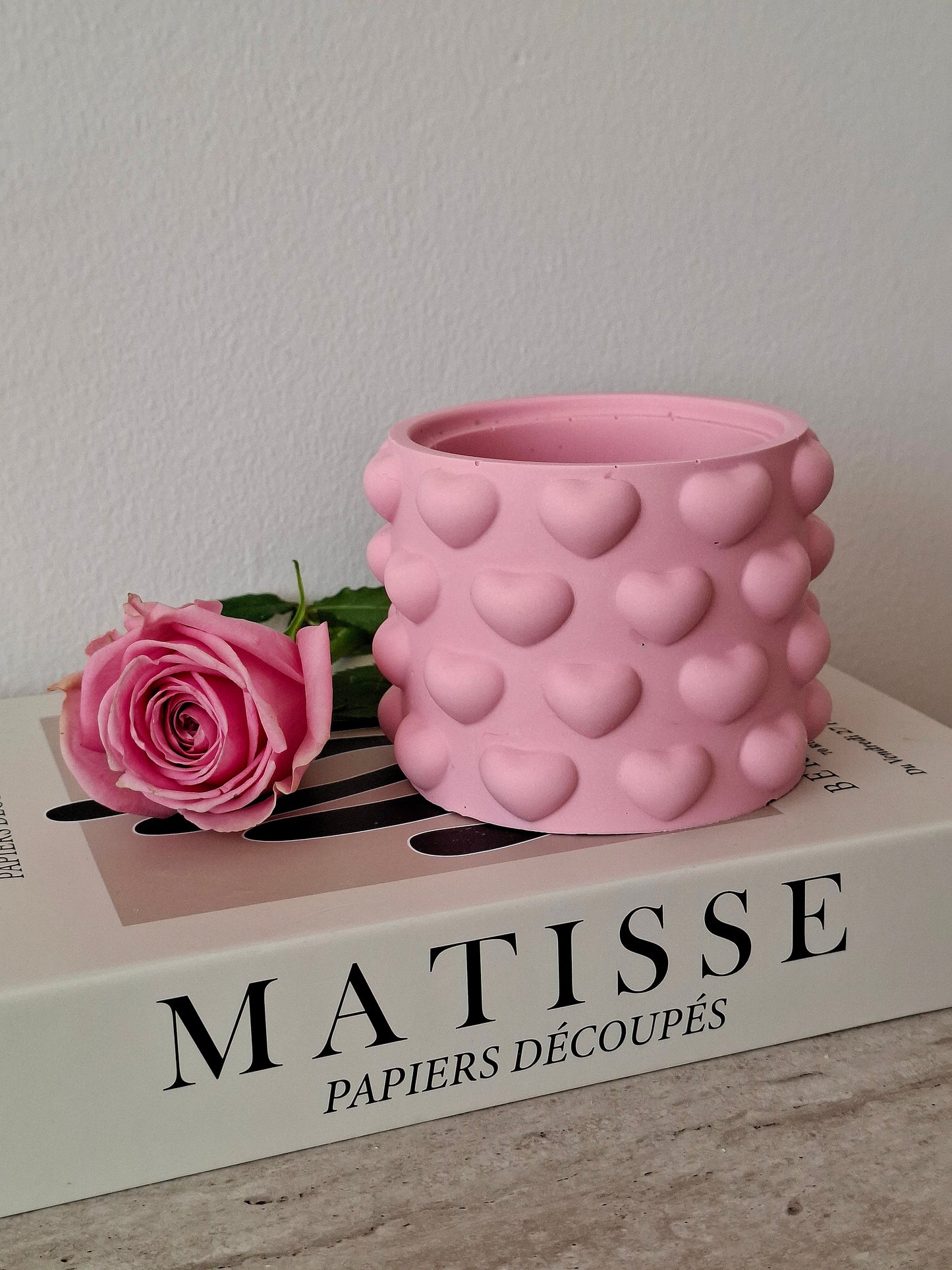 Amia - decoratie bakje met hartjes in roze & wit