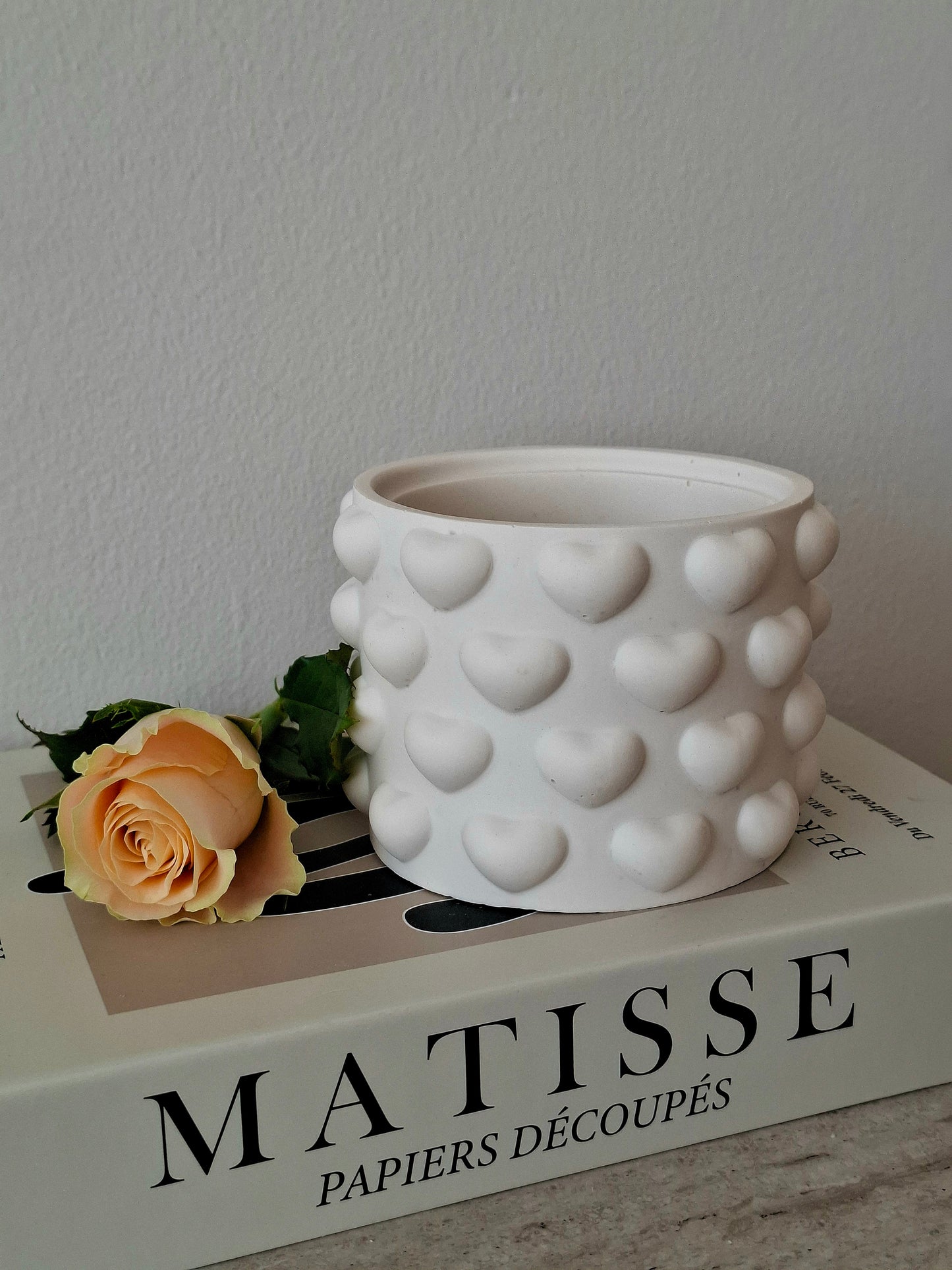 Amia - decoratie bakje met hartjes in roze & wit