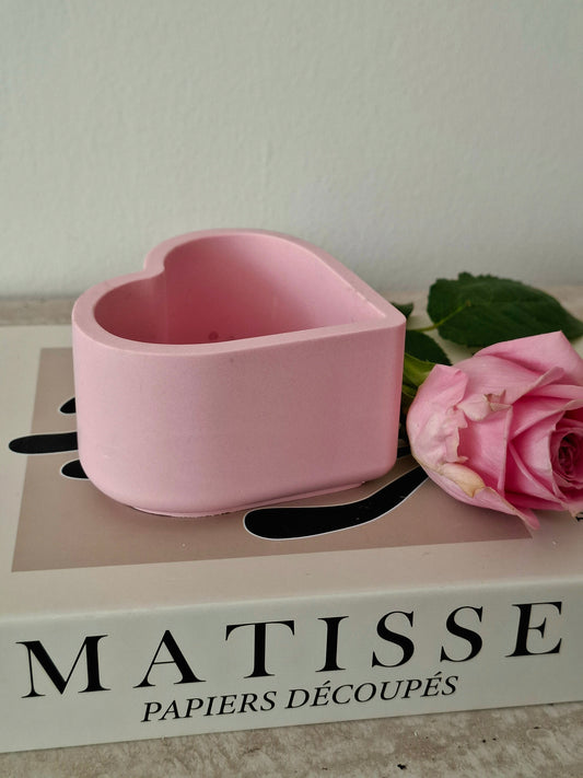 jesmonite decoratie hartje in het roze
