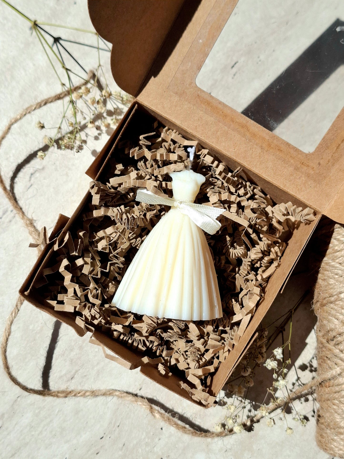 Bruidsjurk kaars | Bedankje voor bruiloft, bridal shower & vrijgezellenfeest
