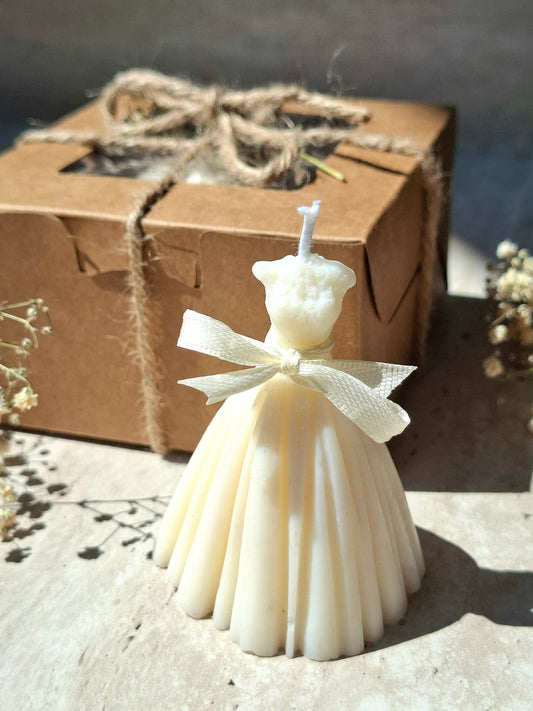 Bruidsjurk kaars | Bedankje voor bruiloft, bridal shower & vrijgezellenfeest